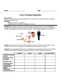 MS-LS1-3: Levels of organization activity/worksheet