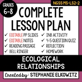 MS-LS2-2 Ecological Relationships Lesson | Printable & Digital