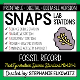 MS-LS4-1 The Fossil Record Lab Activity | Printable, Digit