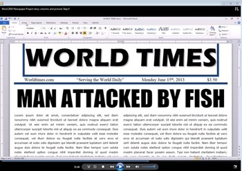 Preview of Microsoft Office Word Newspaper Project Video Directions