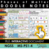 MS-PS1-4 Phases of Matter Doodle Notes plus INTERACTIVE!