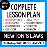 MS-PS2-1 & MS-PS2-2 Newton's Laws Lesson | Printable & Digital