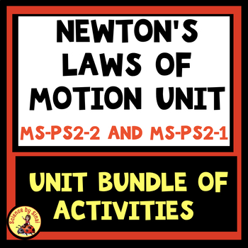 Preview of LAWS OF MOTION COMPLETE UNIT MS-PS2-1 MS-PS2-2 Curriculum with Pacing Guide