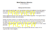 MS-PS2-3 and MS-PS2-5 Metal Detectors Stimulus and Questions