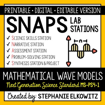 Preview of MS-PS4-1 Mathematical Models of Waves Lab | Printable, Digital & Editable