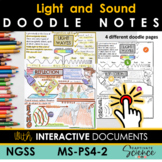 MS-PS4-2 Light and Sound Waves Doodle Notes with INTERACTI