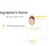 MS Photographer Research Slide Template