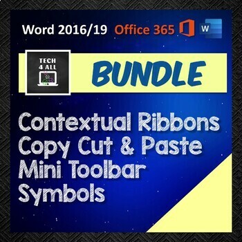 Preview of MS Word Bundle: Contextual Ribbons - Copy & Paste - Mini Toolbar - Symbols