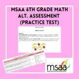 MSAA 6th Grade Math Alt Assessment (Practice Test) 