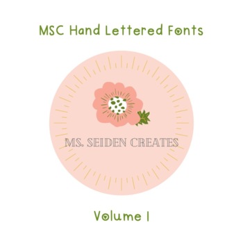 Preview of MSC Hand Lettered Fonts Vol. 1
