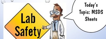Preview of MSDS Lab Safety Activity, PowerPoint, Worksheet, Junior High 5th 6th 7th 8th