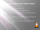 MSDS documents and student investigators