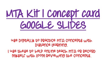 Preview of MTA Kit 1 Concepts Google Slide Show