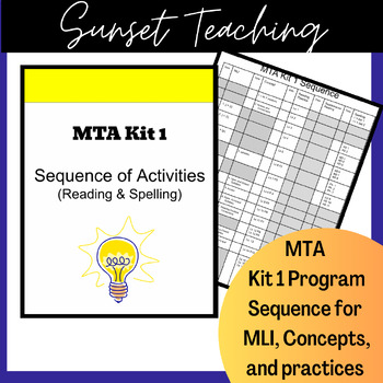 Preview of MTA Kit 1 Program Sequence Guide