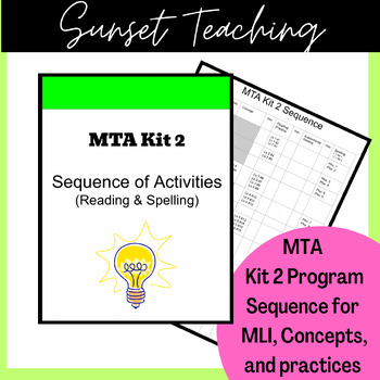Preview of MTA Kit 2 Program Sequence Guide