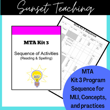Preview of MTA Kit 3 Program Sequence Guide