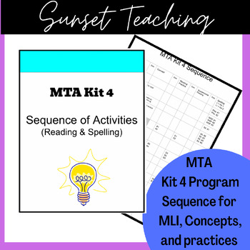 Preview of MTA Kit 4 Program Sequence Guide