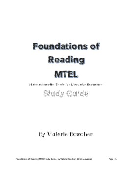 Preview of MTEL Study Pack & Guide - Foundations of Reading