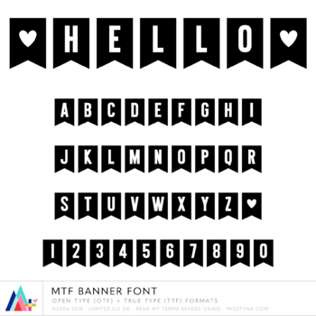 Preview of MTF Banner Font :: Commercial Use :: Miss Tiina Fonts