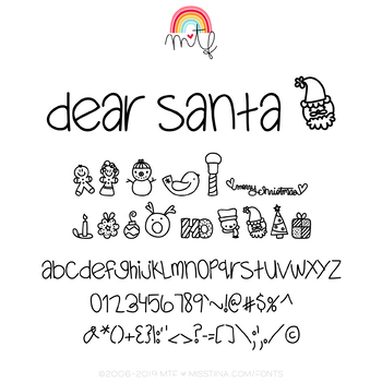 Preview of MTF Dear Santa :: Personal Use :: Miss Tiina Fonts