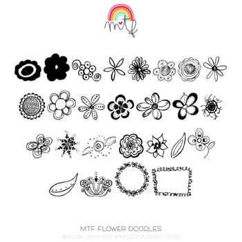 Preview of MTF Flower Doodles :: Personal Use :: Miss Tiina Fonts
