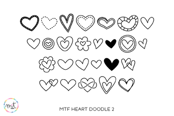 Preview of MTF Heart Doodle 2 : FREE Personal Use Font