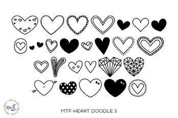 Preview of MTF Heart Doodle 3 : FREE Personal Use Font