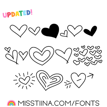 Preview of MTF Heart Doodle :: FREE Personal Use Font