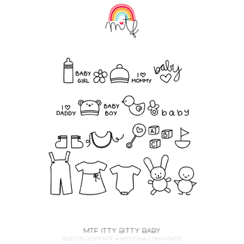 Preview of MTF Itty Bitty Baby :: Personal Use :: Miss Tiina Fonts
