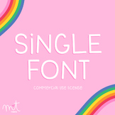 MTF SINGLE Font Commercial Use License