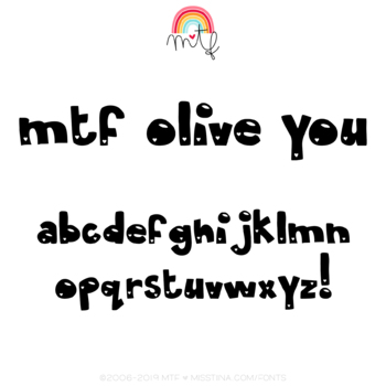 Preview of MTF Olive You :: Personal Use :: Miss Tiina Fonts
