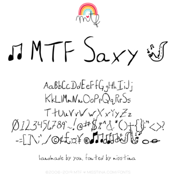 Preview of MTF Saxy :: Personal Use :: Miss Tiina Fonts