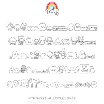 Preview of MTF Sweet Halloween Dings :: Personal Use :: Miss Tiina Fonts