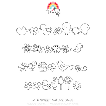 Preview of MTF Sweet Nature Dings :: Personal Use :: Miss Tiina Fonts