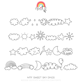 Preview of MTF Sweet Sky Dings :: Personal Use :: Miss Tiina Fonts