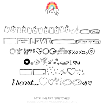 Preview of MTF i heart sketches :: Personal Use :: Miss Tiina Fonts