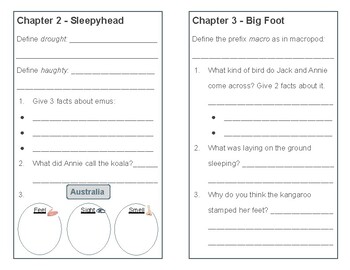 Mth Dingoes At Dinnertime 20 Comprehension Questions Additional Activities