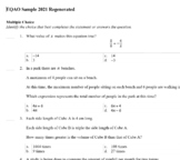 MTH1W Grade 9 EQAO 2021 Sample Test REGENERATED