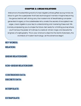 Preview of MTH1W UNIT 4: LINEAR RELATIONS