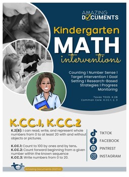 Preview of MTSS Math Intervention Toolkit: K.CC.A.2, K.CC.A.3, K.2B