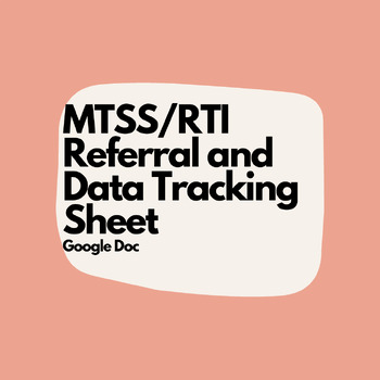 Preview of MTSS/RTI Data Tracking Sheet