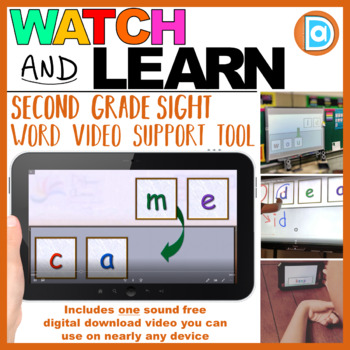 Preview of Came | Watch & Learn Sight Words, Second Grade Sight Word Support Resource
