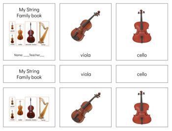 Preview of MU004 (GOOGLE): STRING family (3 part cards) (2pgs)