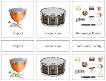 Preview of MU005 (GOOGLE): PERCUSSION family (3 part cards) (3pgs) 