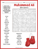 MUHAMMAD ALI Biography Word Search Puzzle Worksheet Activity