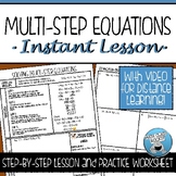 MULTI STEP EQUATIONS GUIDED NOTES AND PRACTICE