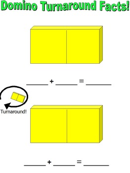 DOMINO MATH - Turnaround Facts Center Activities and Worksheet by Olderbark