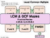 MULTIPLES & FACTORS | LCM | GCF | LCM & GCF Mazes to Pract