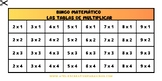 MULTIPLICACIÓN (Spanish) BINGO MATEMÁTICO LAS TABLAS DE MU