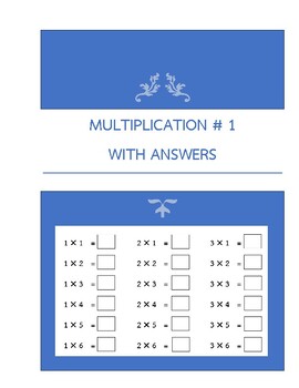 Preview of MULTIPLICATION # 1